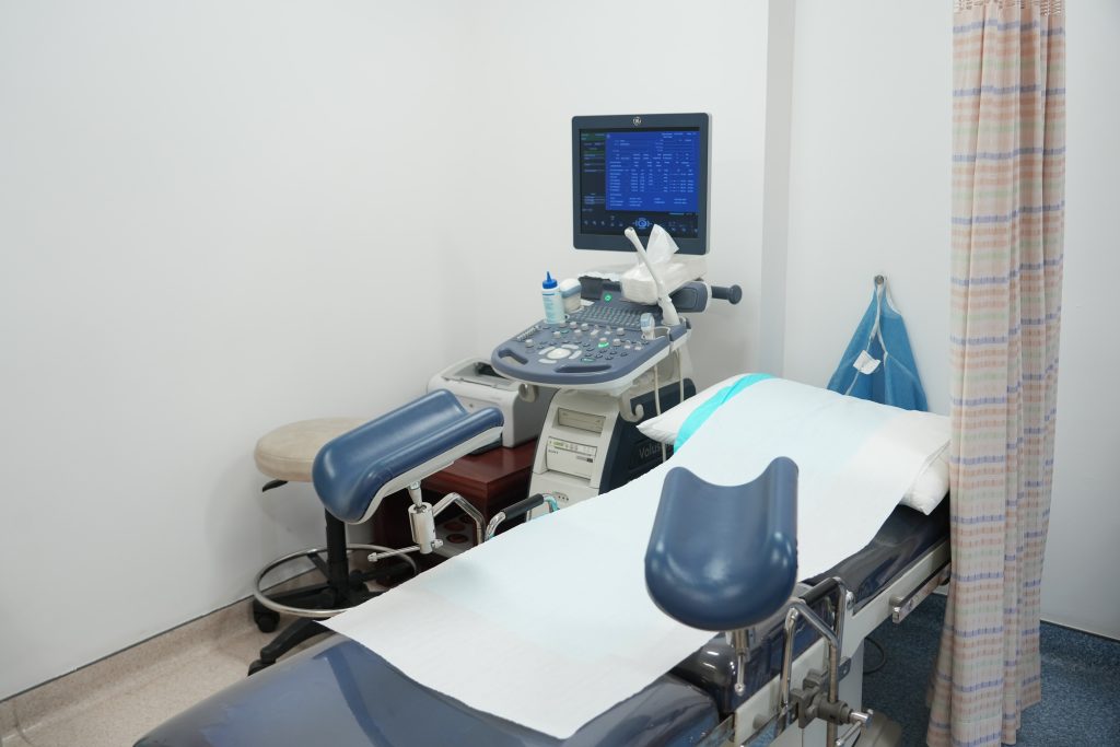 obstetrics and gynecology clinic check-up room